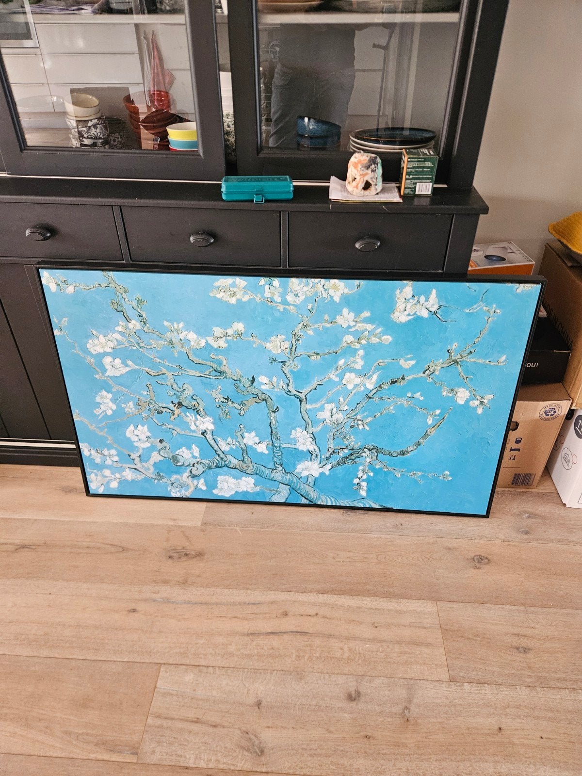 Schilderij 'Amandelbloesem' van Van Gogh met lijst, Antiek en Kunst, Ophalen