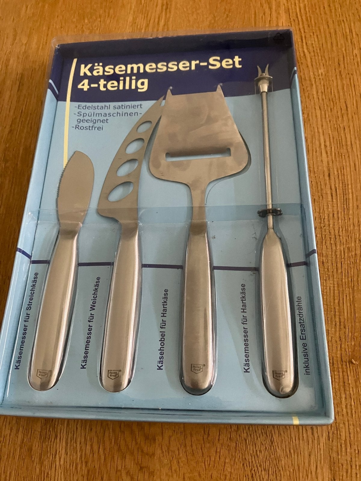 Nieuwe 4-delige kaas set - RVS, vaatwasserbestendig, Verzenden, Nieuw, Rvs of Chroom, Los bestek