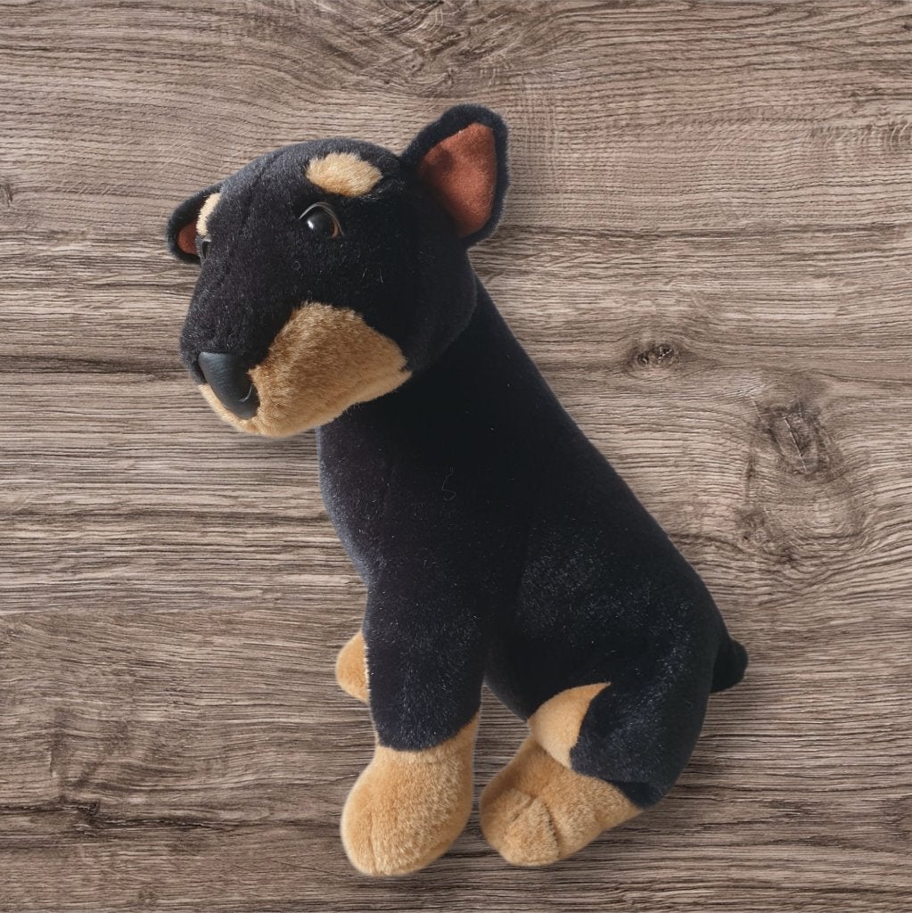 Dobermann knuffel hond hoogte ca 34 cm 0806, -, -, Zo goed als nieuw, Middelgroot (20 tot 80 cm)