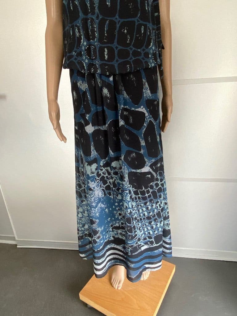 K277 Superstar maat 40/42=M/L lange jurk maxi blauw, Kleding | Dames, Jurken, Maat 38/40 (M), Blauw, Ophalen of Verzenden, Zo goed als nieuw