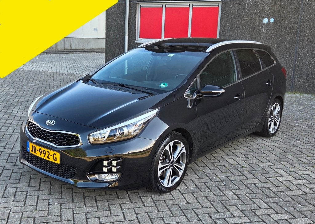 Kia (Pro) Ceed 1.0 GT-LINE Sporty Wagon 2016 PANO / KEYLESS, Auto's, Voorwielaandrijving, Leder en Stof, Zwart, Origineel Nederlands