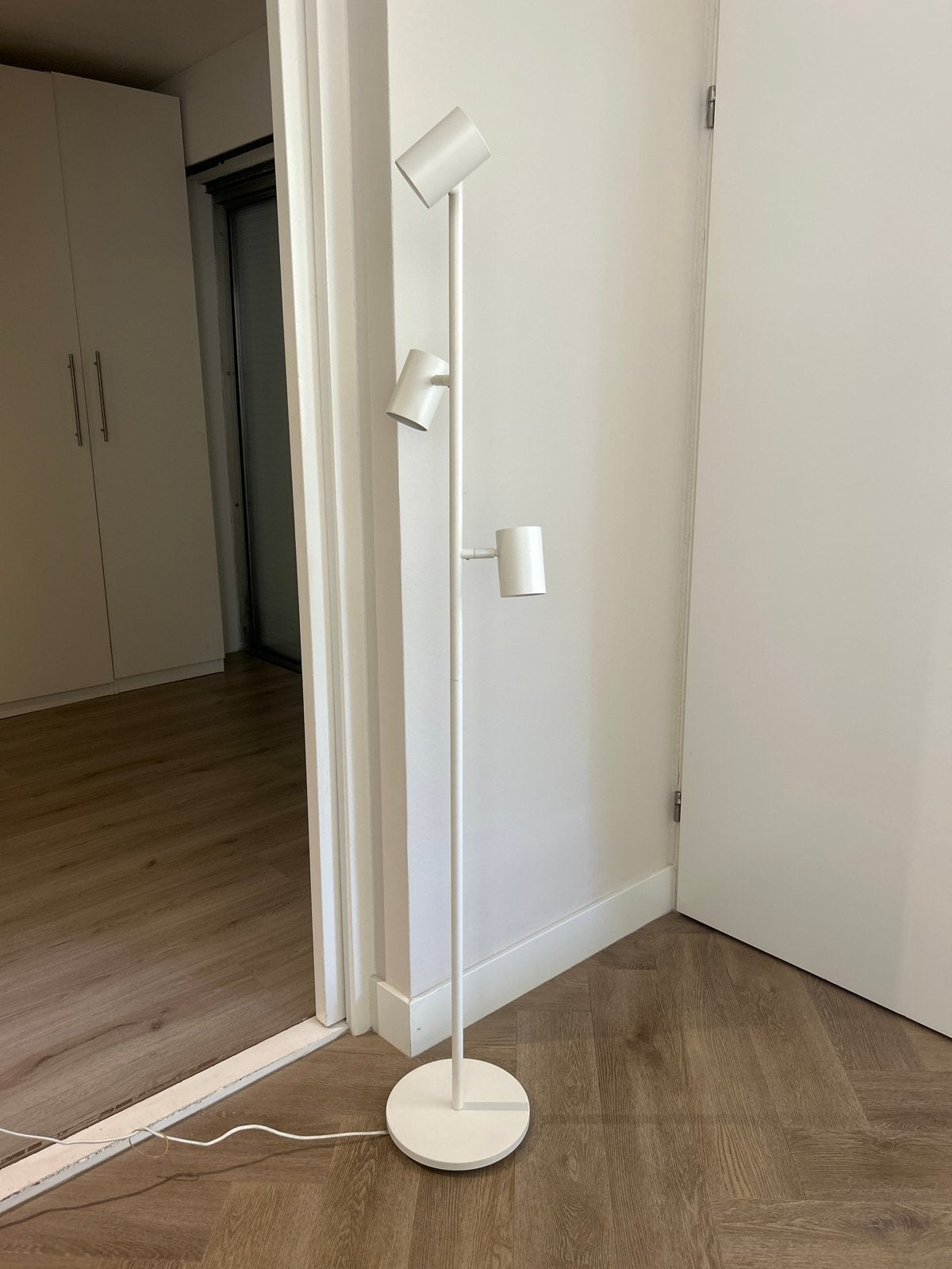 Ikea Nymåne staanlamp wit - Nette staat, Ophalen, Zo goed als nieuw, Metaal, Minder dan 100 cm