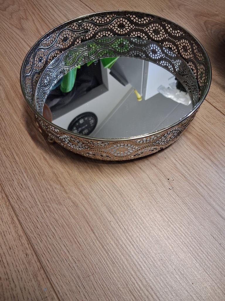 Rond dienblad met spiegel, Ophalen of Verzenden