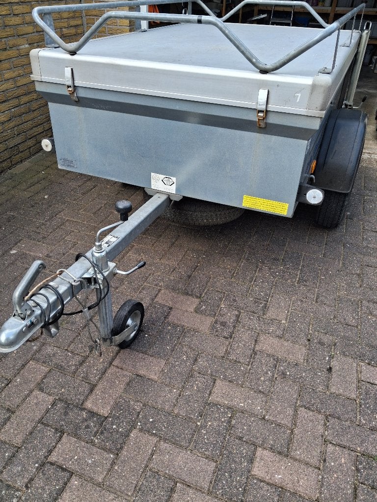 Dichte aanhanger met neuswiel/afstelpoten, Auto diversen, Aanhangers en Bagagewagens, Ophalen, Gebruikt