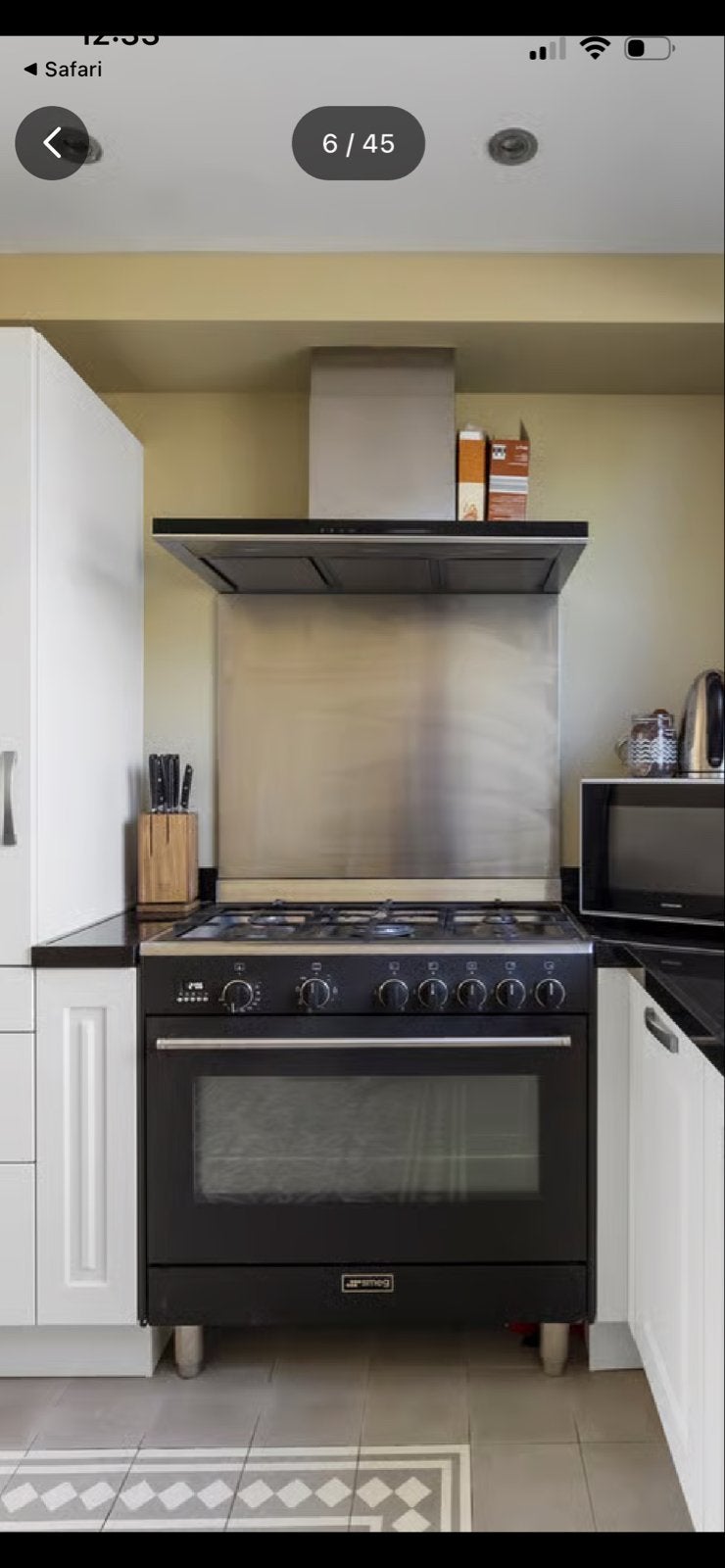 Smeg gasfornuis met oven, Ophalen, Gebruikt, 60 cm of meer, Grill
