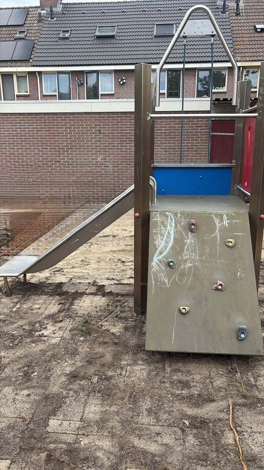 Speeltoestel rvs/kunstof, Kinderen en Baby's, Ophalen, Zo goed als nieuw, Glijbaan