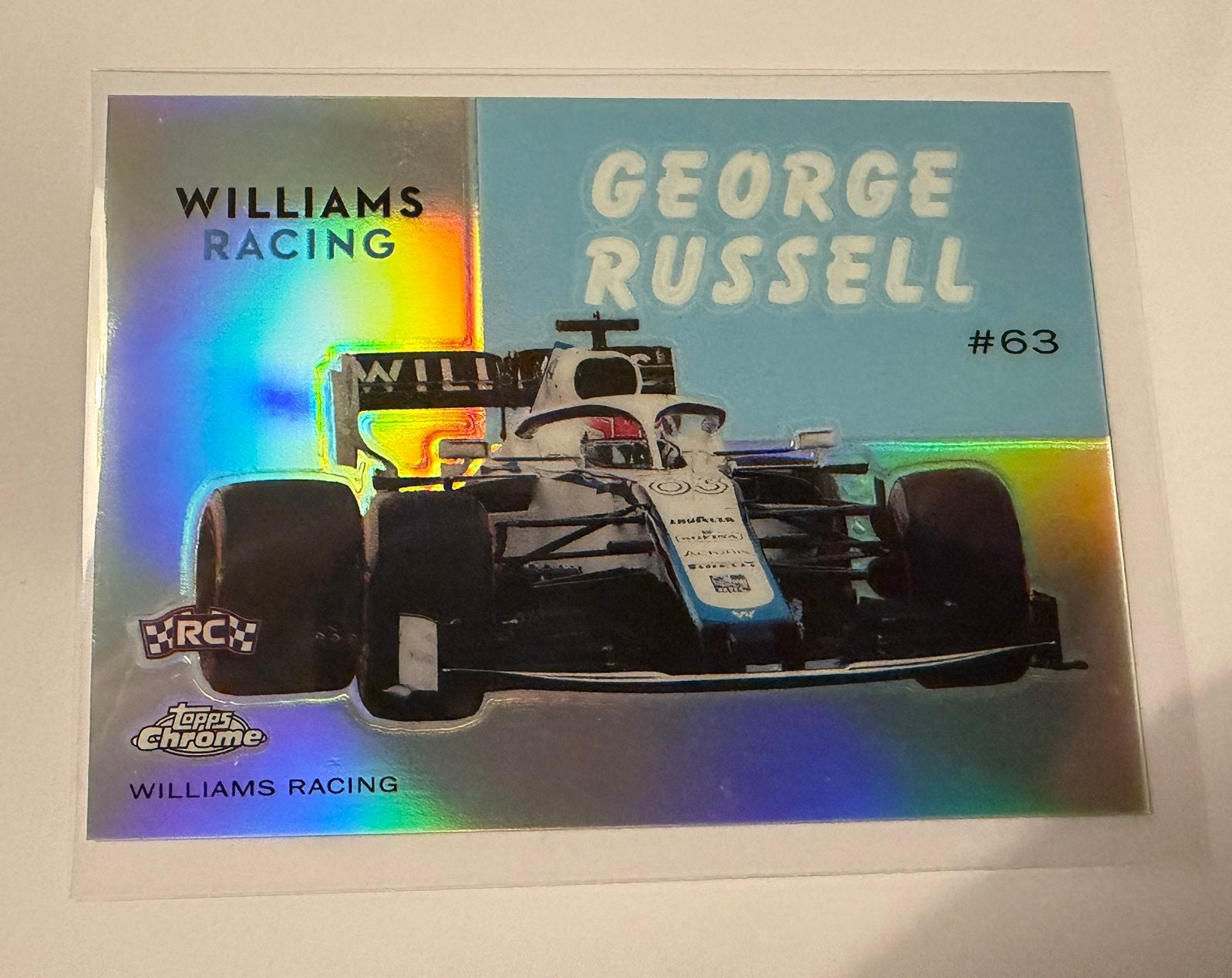 Topps F1 2020 Chrome George Russell RC, Verzamelen, Ophalen of Verzenden, Zo goed als nieuw, Formule 1