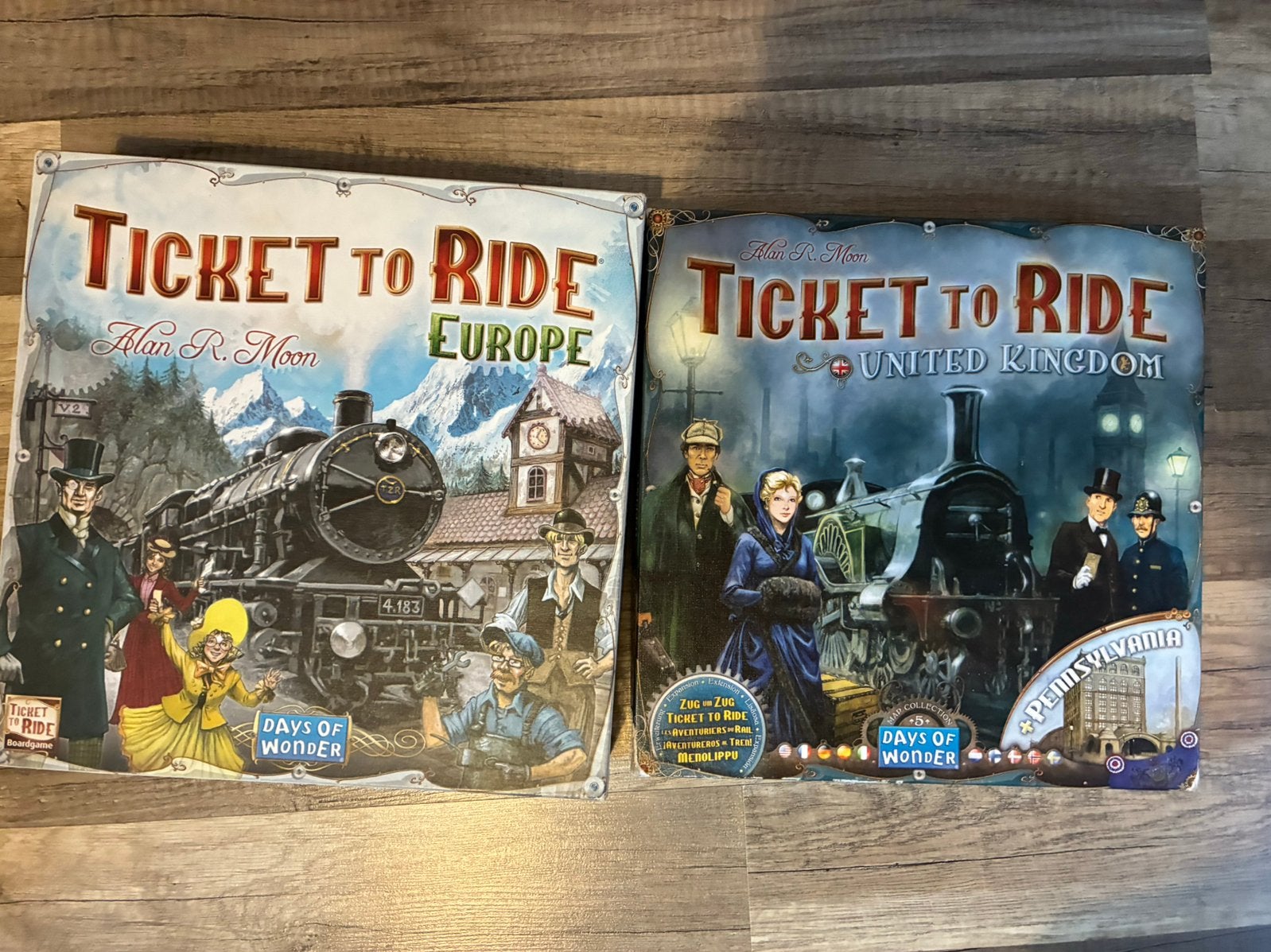 Ticket to Ride Europe en uitbreiding UK/Pennsylvania, Ophalen of Verzenden, Zo goed als nieuw