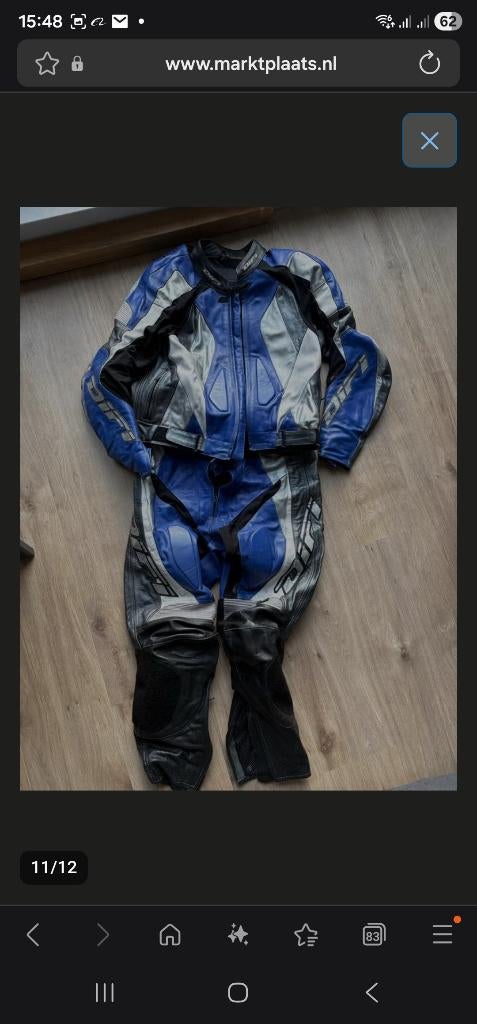 Moterpak  maat 60, Motoren, Kleding | Motorkleding, Difi, Ophalen of Verzenden, Tweedehands, Heren