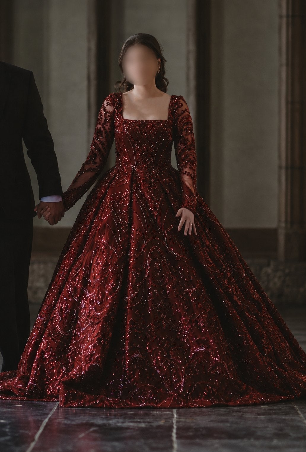 Prachtige Avondjurk Kinalik - Galajurk bordeaux rood, Galajurk, Overige kleuren, Ophalen of Verzenden, Zo goed als nieuw