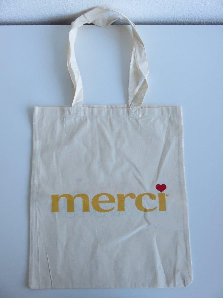 Merci dat jij er bent stoffen, katoenen tasje, shopper, Ophalen of Verzenden, Nieuw, Beige, Shopper