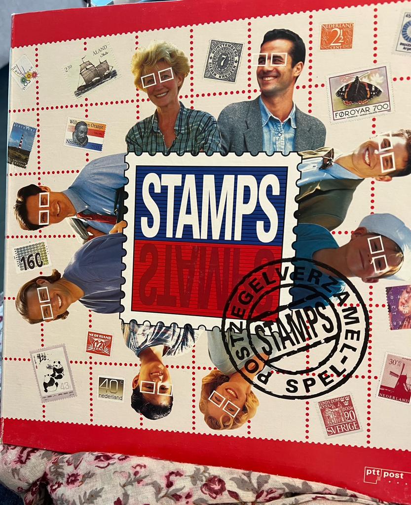 Stamps Postzegelverzamelspel - Bordspel, Hobby en Vrije tijd, Gezelschapsspellen | Bordspellen, Drie of vier spelers, Ophalen of Verzenden