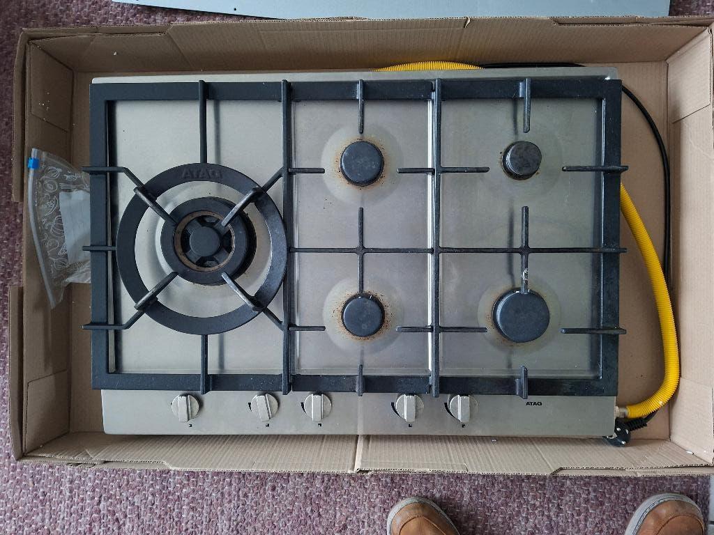 Gas kookplaat, Ophalen, Gebruikt, Inbouw, Gas