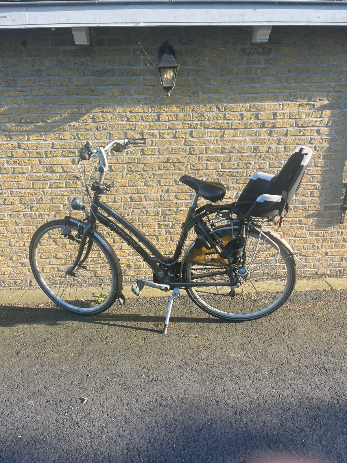 Gazelle Medeo damesfiets – met kinderzitje, Fietsen en Brommers, Ophalen, Zo goed als nieuw, Gazelle, Versnellingen