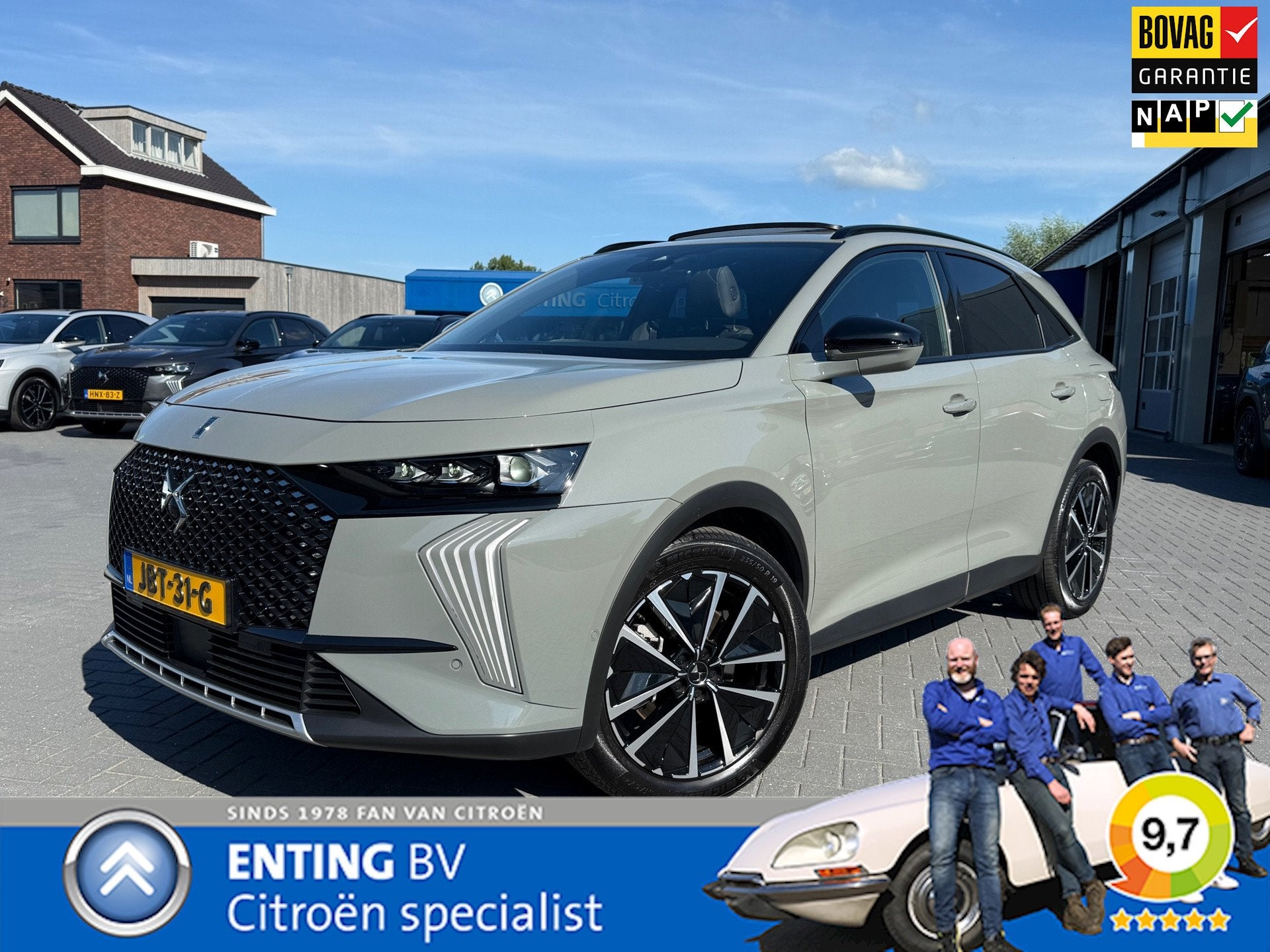 DS 7 1.6 PHEV 300 4x4 PALLAS HIFI FOCAL SCHUIFDAK PACK COMFO, Auto's, DS, Gebruikt, Euro 6, Hybride Elektrisch/Benzine, SUV of Terreinwagen