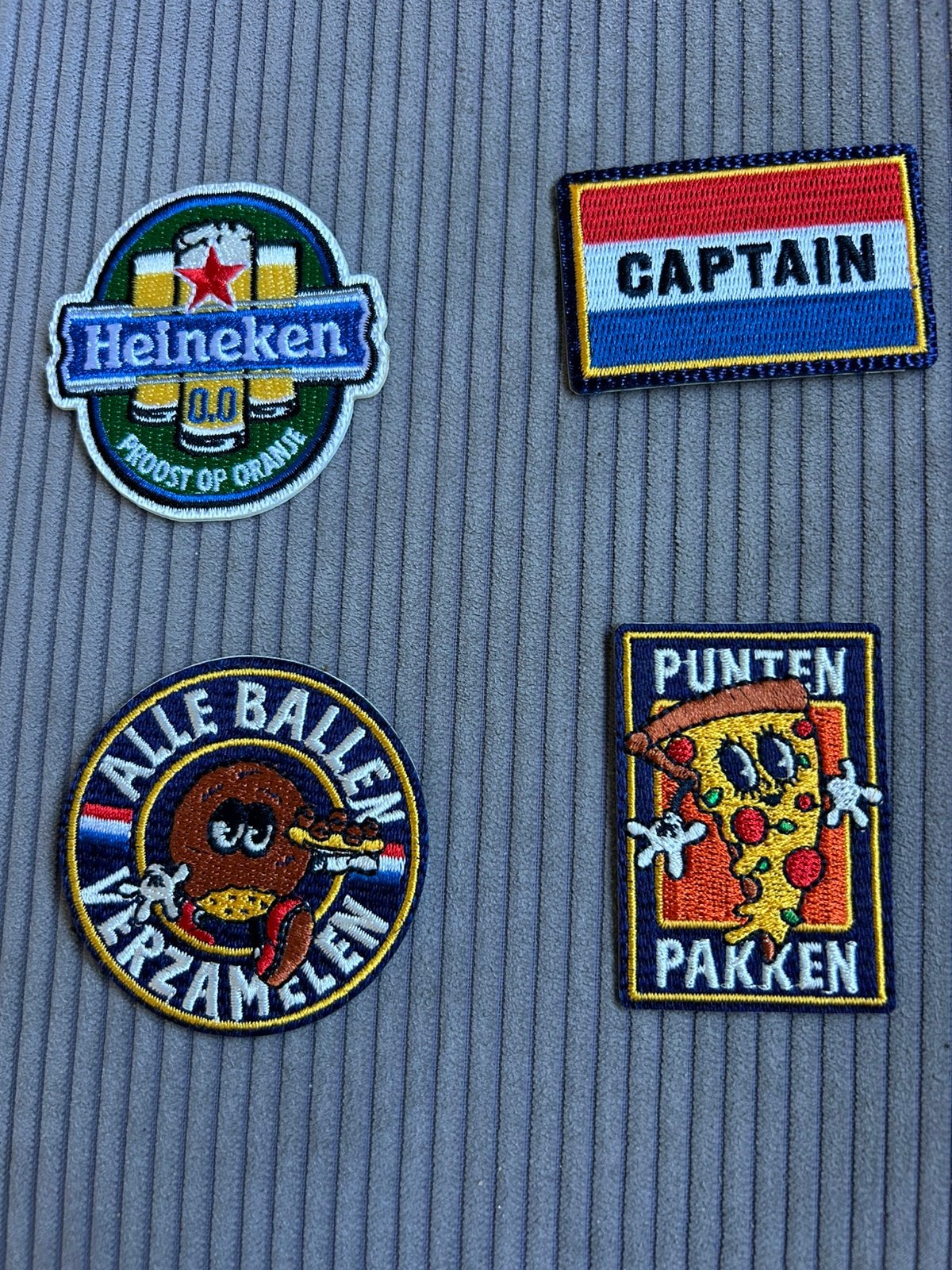 4 emblemen voor Juichjack Jumbo, Verzamelen, Supermarktacties, Jumbo, Ophalen of Verzenden