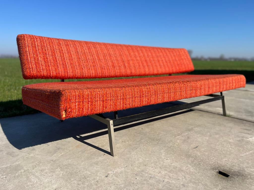 Vintage Martin Visser lookalike slaapbank Spectrum / Sluis, Gebruikt, Overige kleuren, Tweepersoons, 80 cm