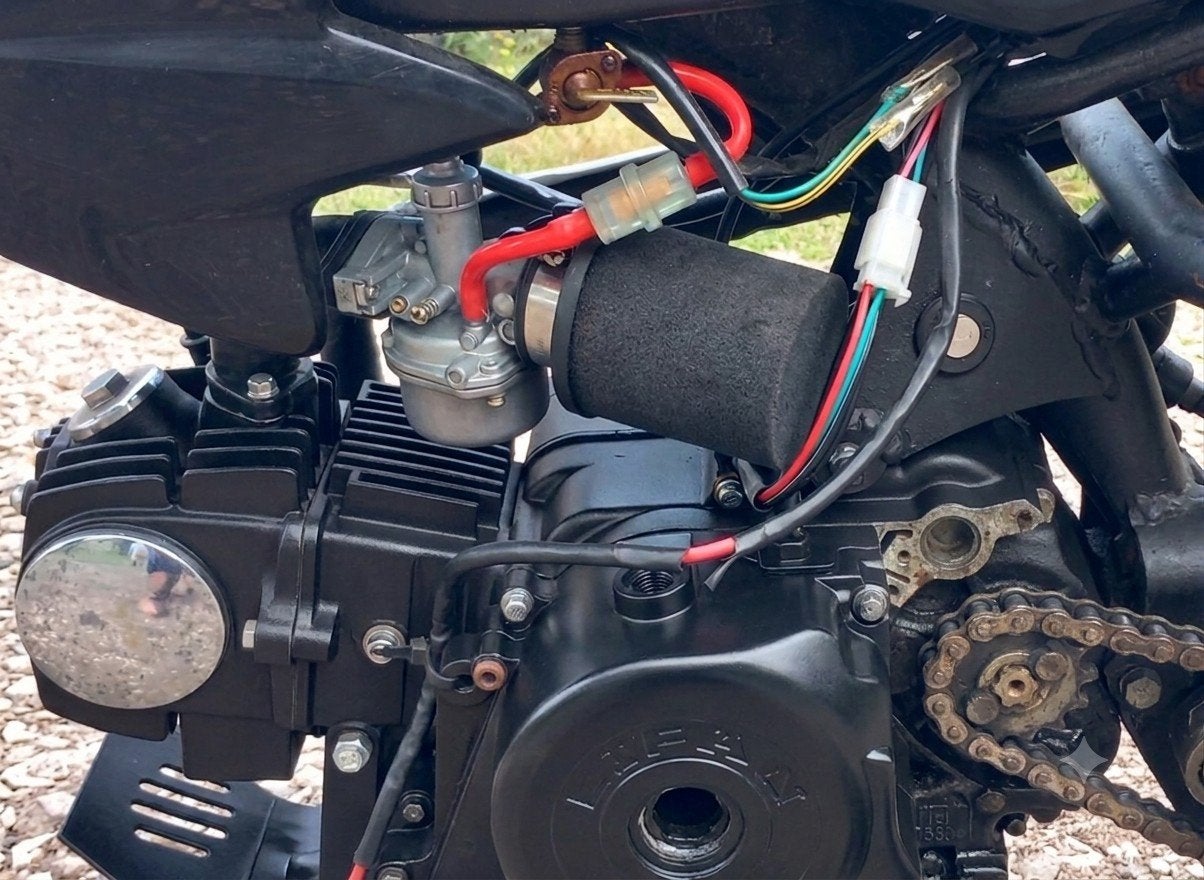 Gebruikte 107cc Pitbike - Lekt beetje olie, rijdt goed!, Ophalen, Gebruikt, 107 cc, Pitbike