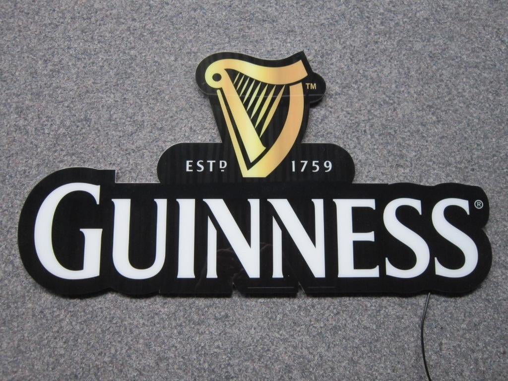 GUINNESS BIER LED LICHTRECLAME, Verzamelen, Biermerken, Ophalen, Zo goed als nieuw, Overige typen, Overige merken