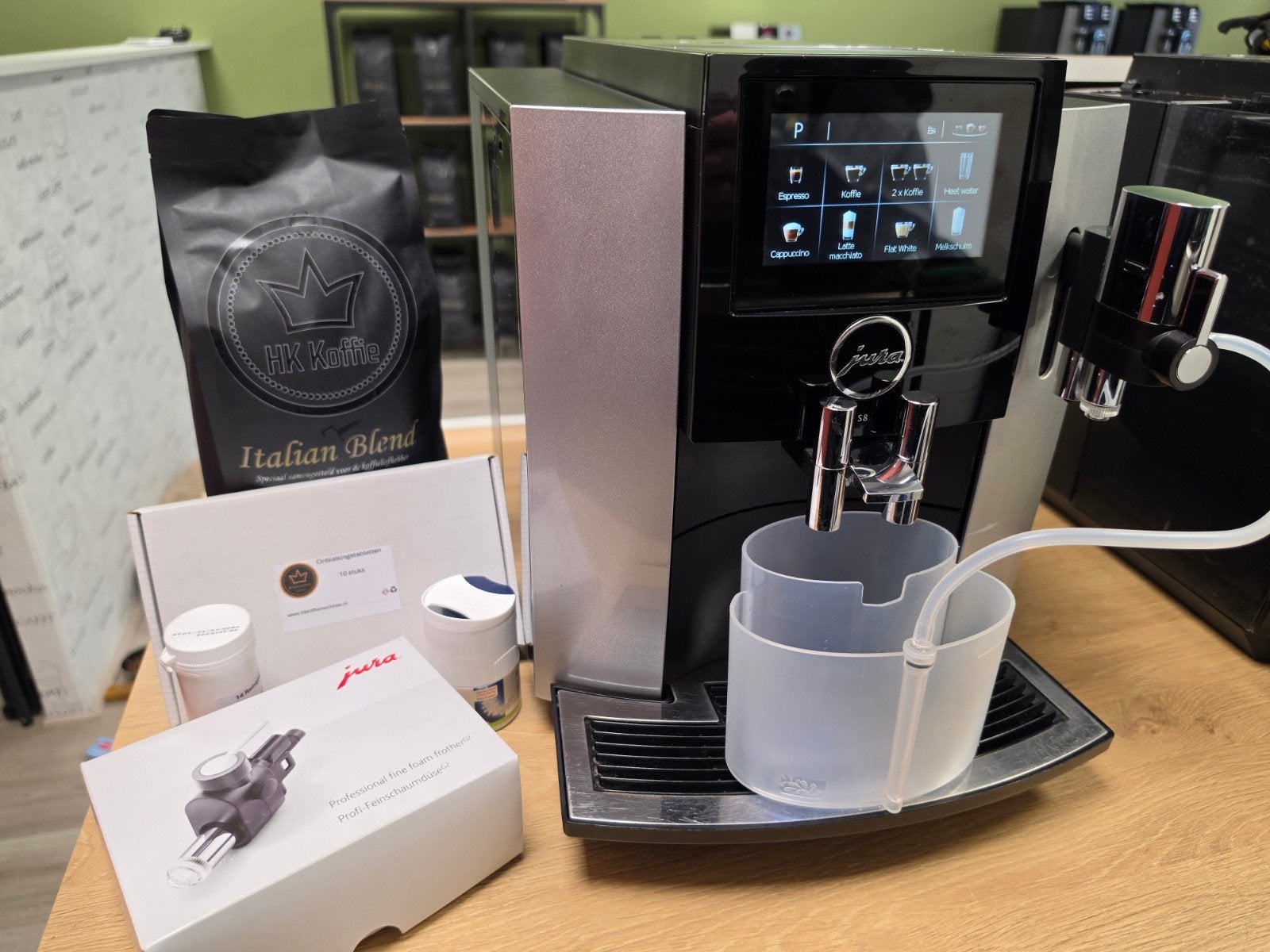 Jura S8 EA Moonlight Silver Volautomaat + Reinigingspakket, Ophalen, Info@jura.com, Jura, 10 kopjes of meer