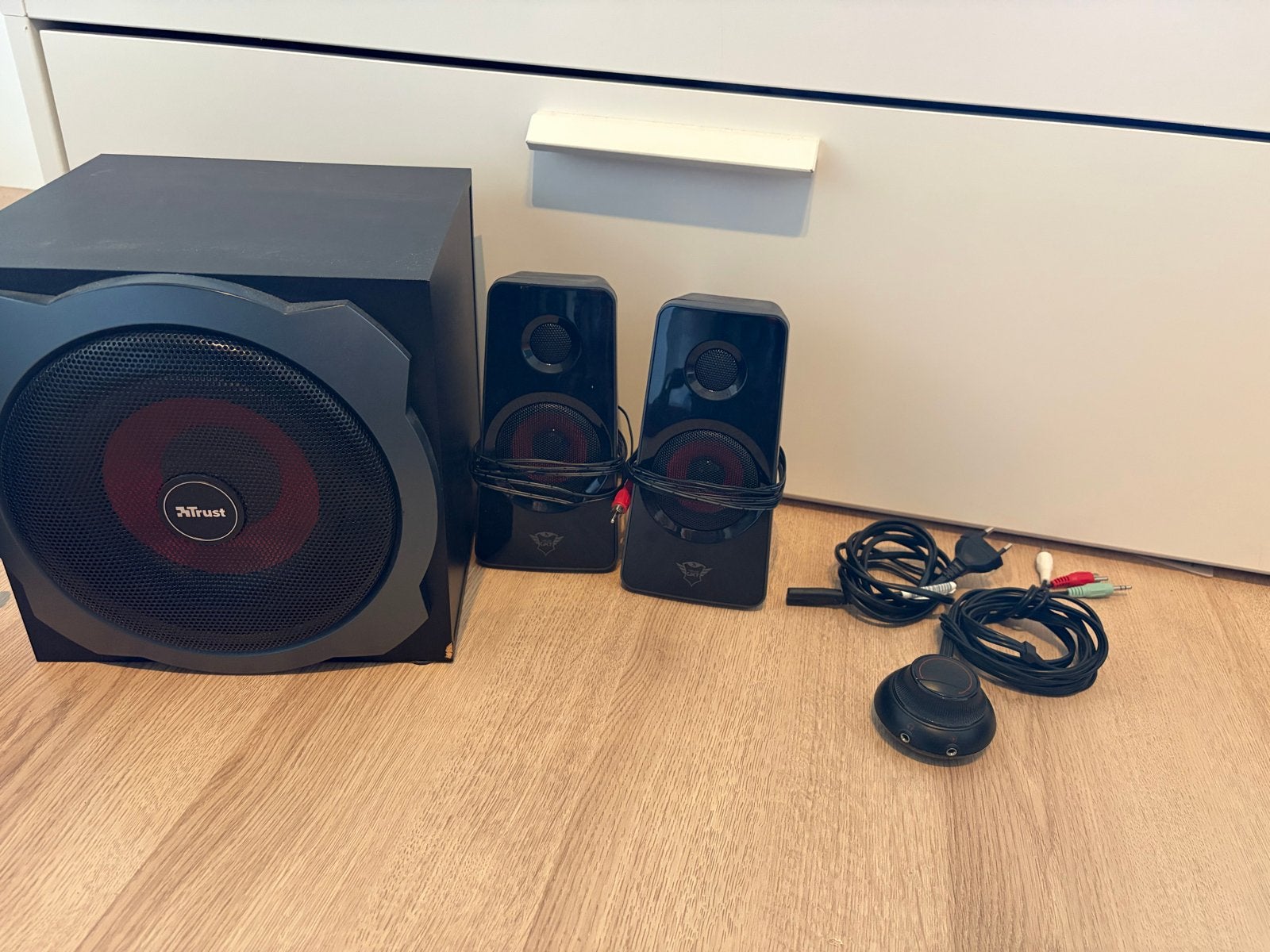 Trust GXT 38 2.1 Subwoofer, Computers en Software, Pc speakers, Ophalen, Zo goed als nieuw, Audiokanaal 2.1