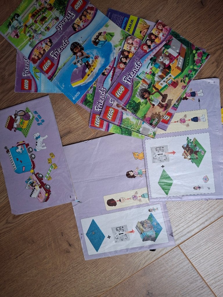 Lego friends oa boot, vliegtuig, manege, Ophalen, Gebruikt, Meerdere sets, Lego