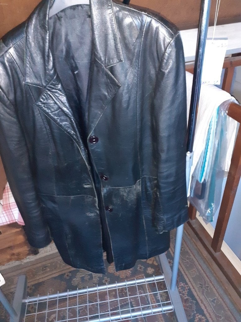 leren damesjas, Ophalen of Verzenden, Zo goed als nieuw, Maat 42/44 (L), Zwart