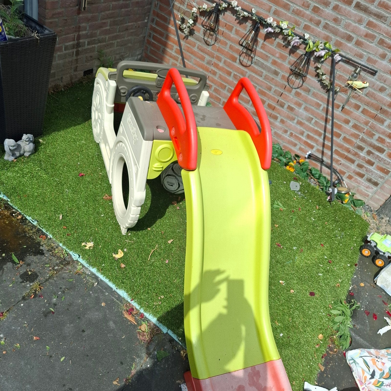 Smoby glijbaan met auto speeltoestel, Ophalen of Verzenden, Gebruikt, Glijbaan