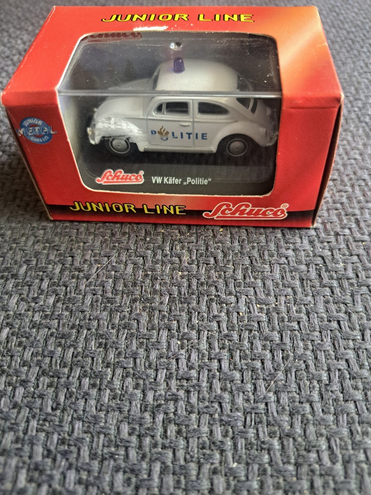 schuco junior line vw kever "politie" 1:72, Hobby en Vrije tijd, Modelauto's | Overige schalen, Schuco, Auto, West germany, Ophalen of Verzenden