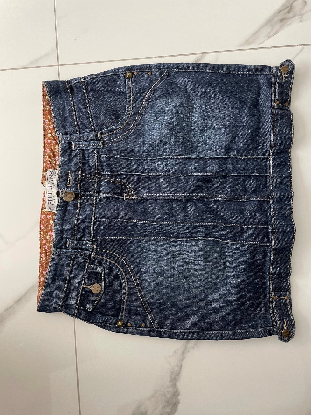 Donkerblauwe denim rok van Fitt Jeans maat 38 als nieuw, Maat 38/40 (M), Blauw, Ophalen of Verzenden, Zo goed als nieuw
