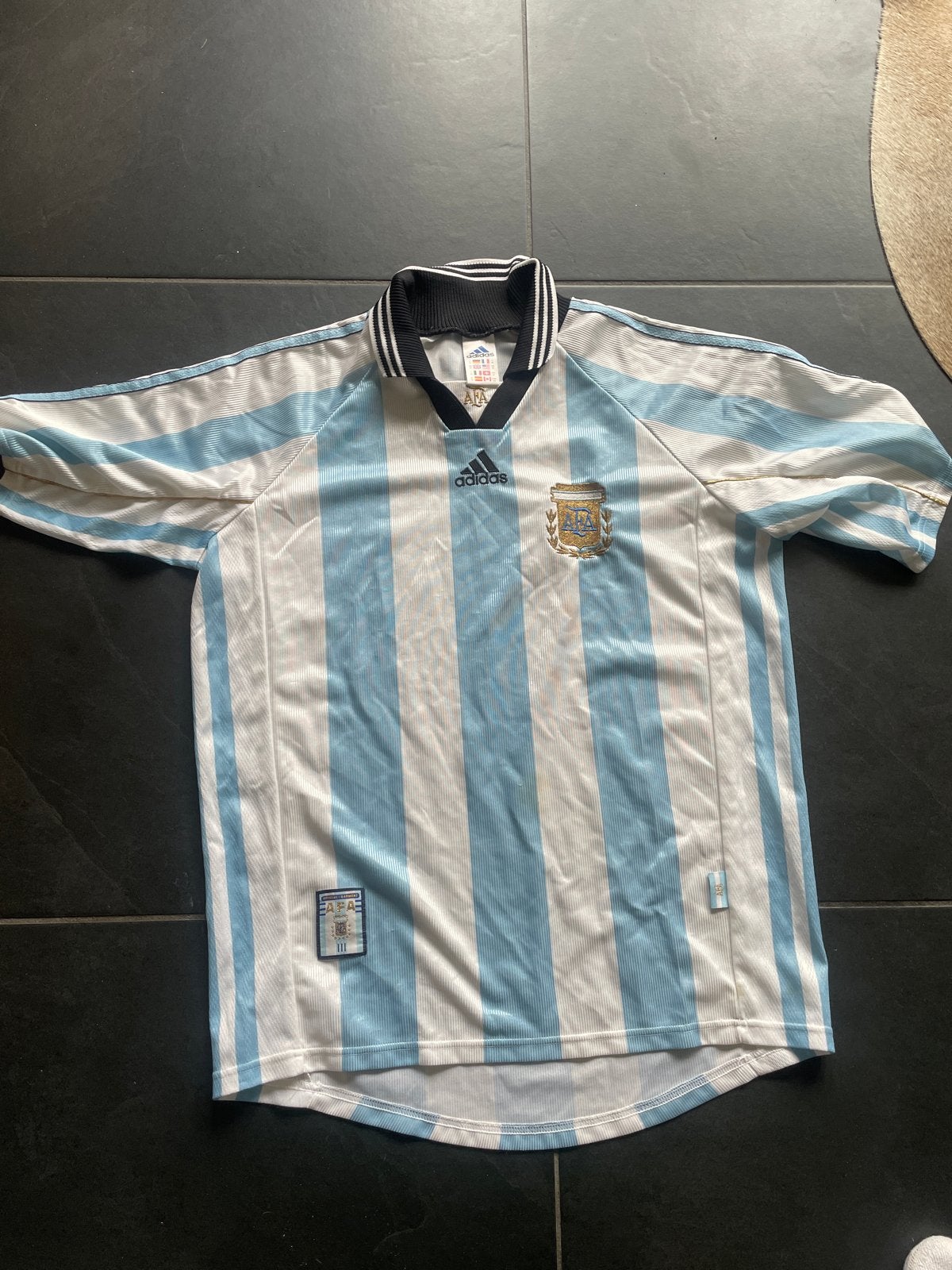 Vintage Adidas Argentinië Thuisshirt Maat M 1998, Verzamelen, Ophalen of Verzenden, Gebruikt, Buitenlandse clubs, Shirt
