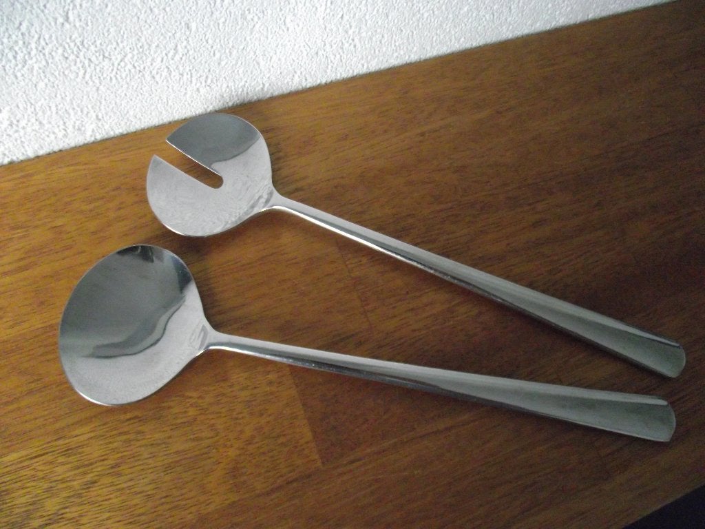 Sedlig ikea RVS slacouvert saladebestek vork en lepel 28 cm, Ophalen of Verzenden, Zo goed als nieuw, Rvs of Chroom, Vaatwasserbestendig