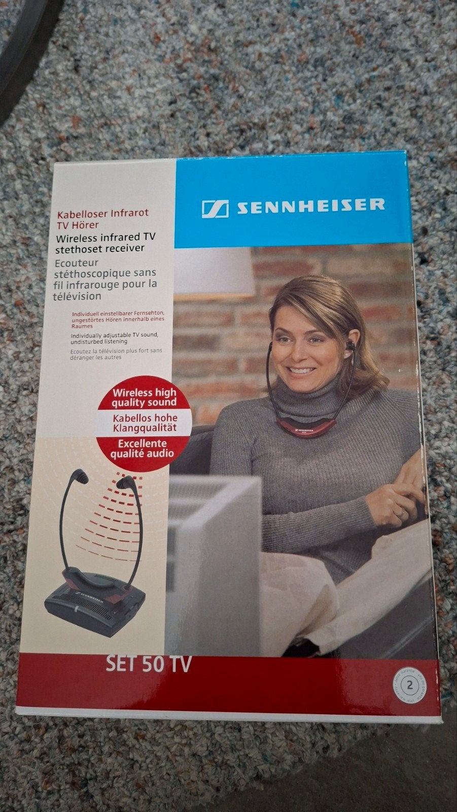 Sennheiser SET 50 TV Draadloze Infrarood TV Hoofdtelefoon, Audio, Tv en Foto, Koptelefoons, Sennheiser, Draadloos, Ophalen of Verzenden