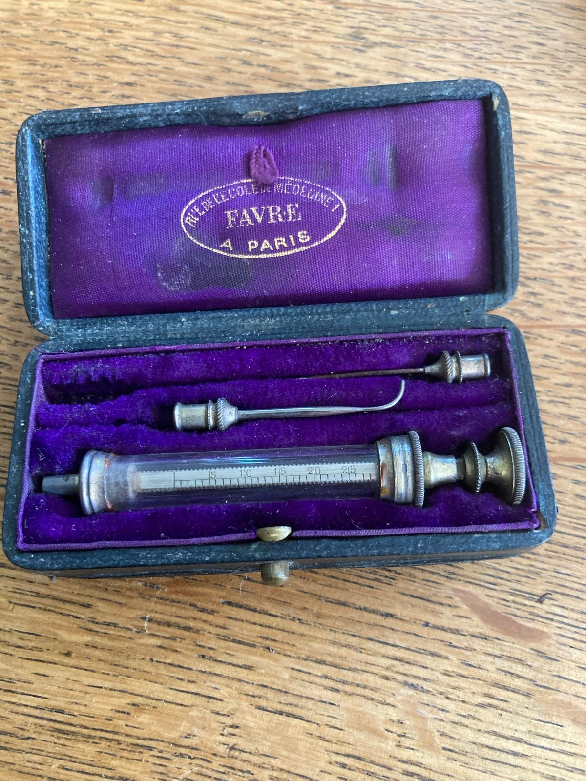 Antieke Le Favre injectienaald set, ca. 1860-1891, Ophalen of Verzenden
