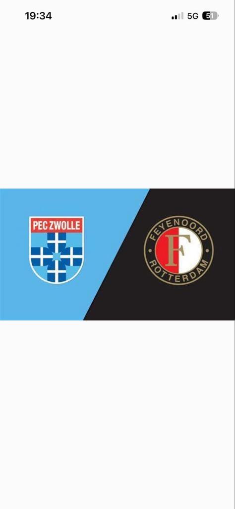 Gezocht pec zwolle Feyenoord tickets, Losse kaart, Drie personen of meer, Mei