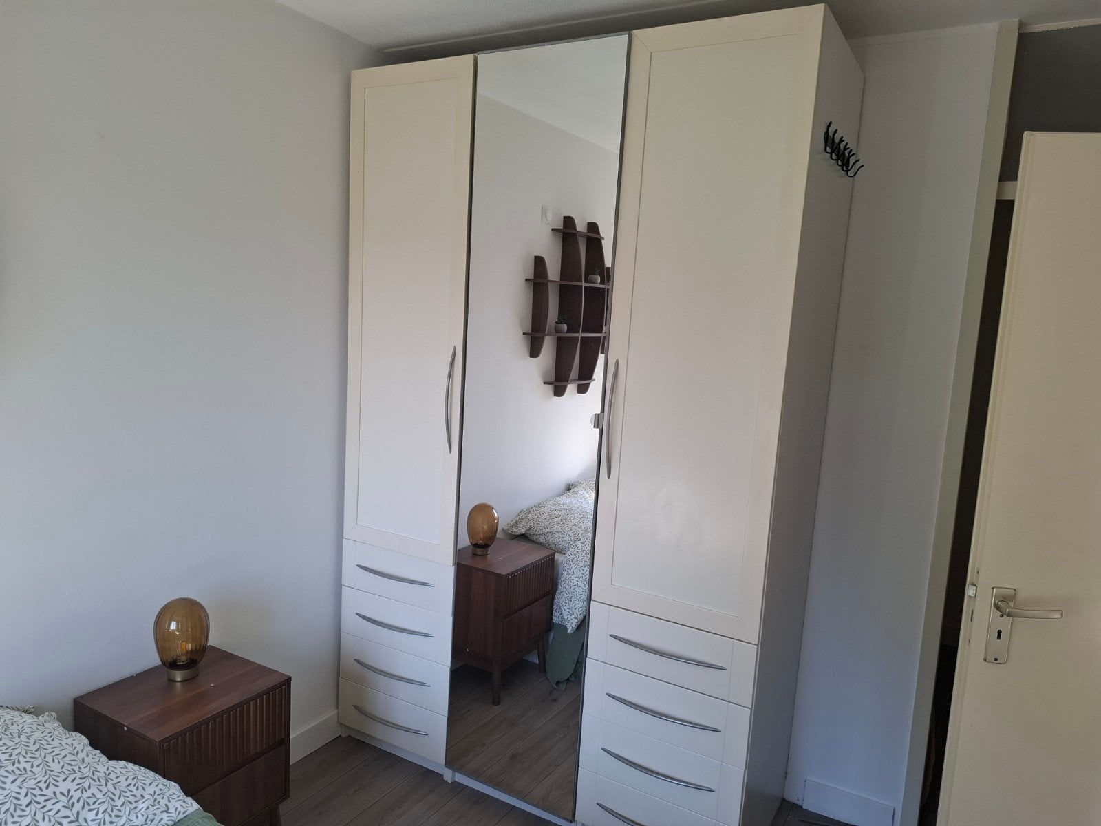 Kast met lades en passpiegel - 150x240 cm - Gratis, Huis en Inrichting, Kasten | Kledingkasten, Ophalen, Gebruikt, 200 cm of meer