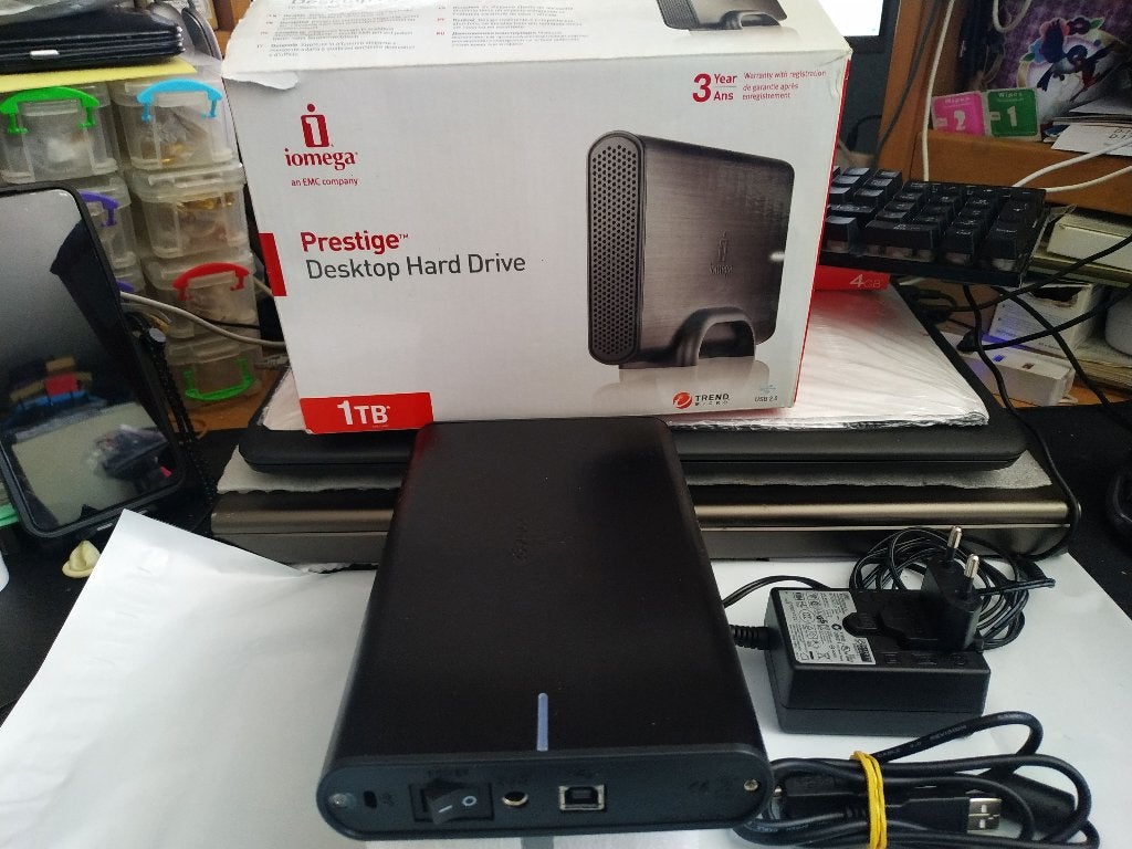 Iomega Prestige 1 TB USB 2.0 externe harde schijf, HDD, Ophalen of Verzenden, Zo goed als nieuw, 1 tb