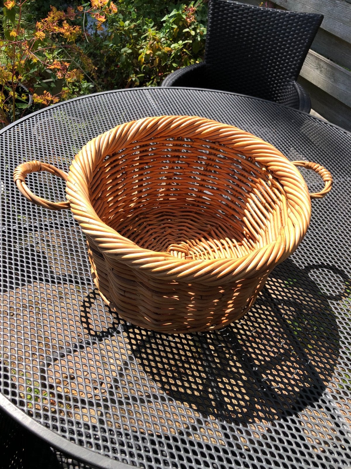 Rotan Mand met Handvatten - Vintage Stijl, Ophalen, Met handvatten, Gebruikt, Mand