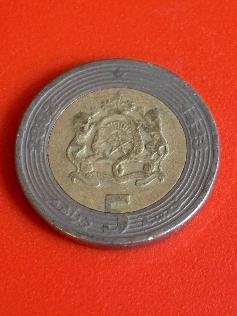 Marokko 5 dirham · 2002, Ophalen of Verzenden, Overige landen, Losse munt