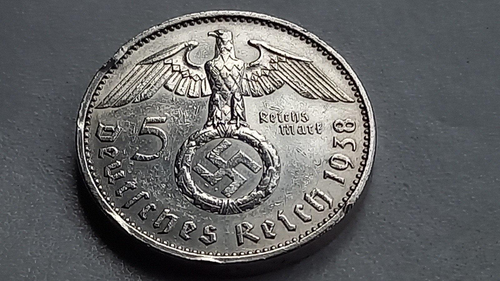 WO2 5 Reichsmark 1938A zilver nazi duitsland, Ophalen of Verzenden, Duitsland, Losse munt, Zilver