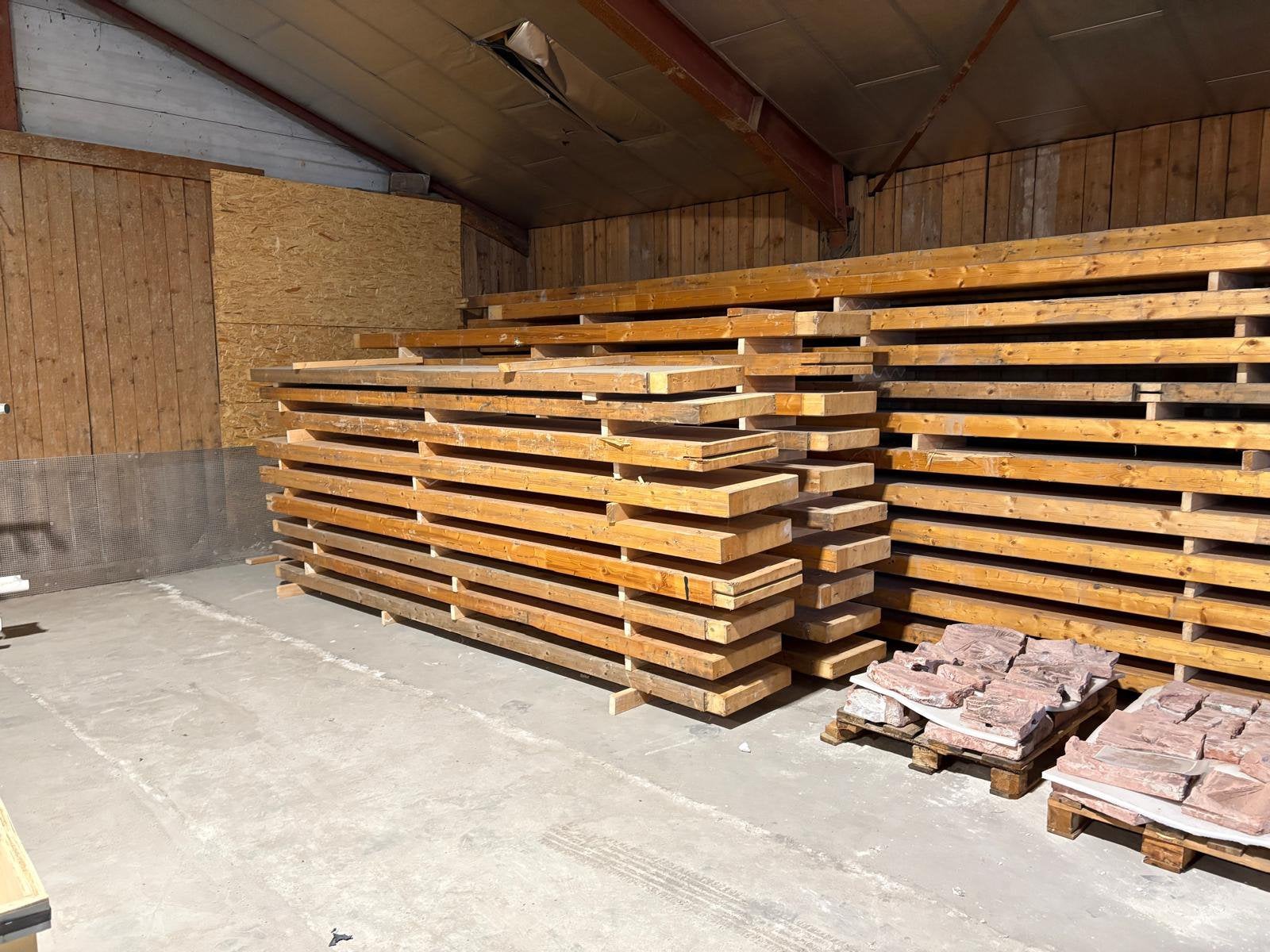 Partij dak spanten hout, Doe-het-zelf en Verbouw, Hout en Planken, Ophalen, Gebruikt, Balk, Overige houtsoorten