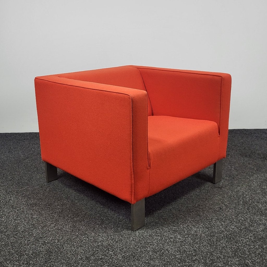 Lensvelt Fauteuil - Rood (b) | OUTLET 25573, Ophalen, Gebruikt, 75 tot 100 cm, Stof