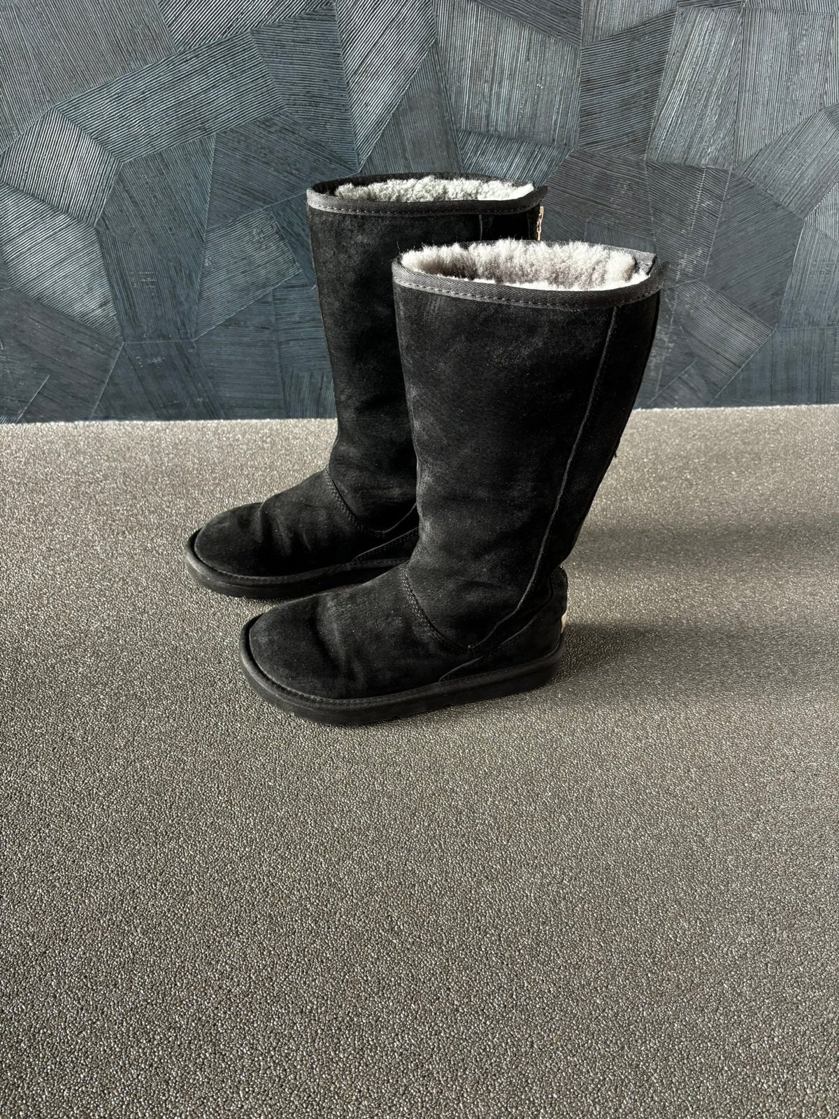 Zwarte Hoge tall UGG Boots met Rits achter maat 36, Ophalen of Verzenden, Zo goed als nieuw, Zwart
