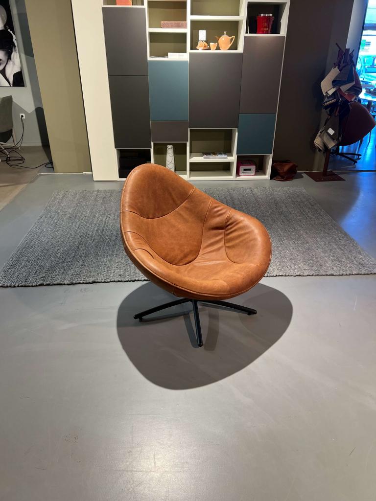 !Nieuw! - label - Hidde - leder Skora cognac - draaifauteuil, Ophalen, Info@label.nl, Nieuw, Label