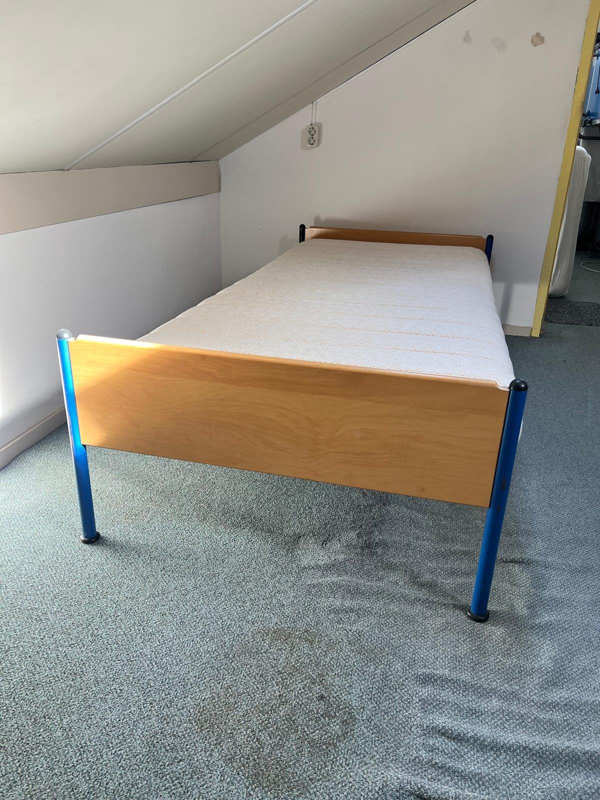Auping bed(den) auping natras(sen) en auping stellage, Ophalen, 90 cm, Eenpersoons, Blauw