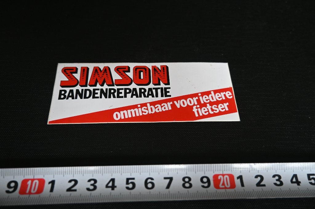 sticker simson bandenreparatie onmisbaar voor de fiets 590, Ophalen, Zo goed als nieuw