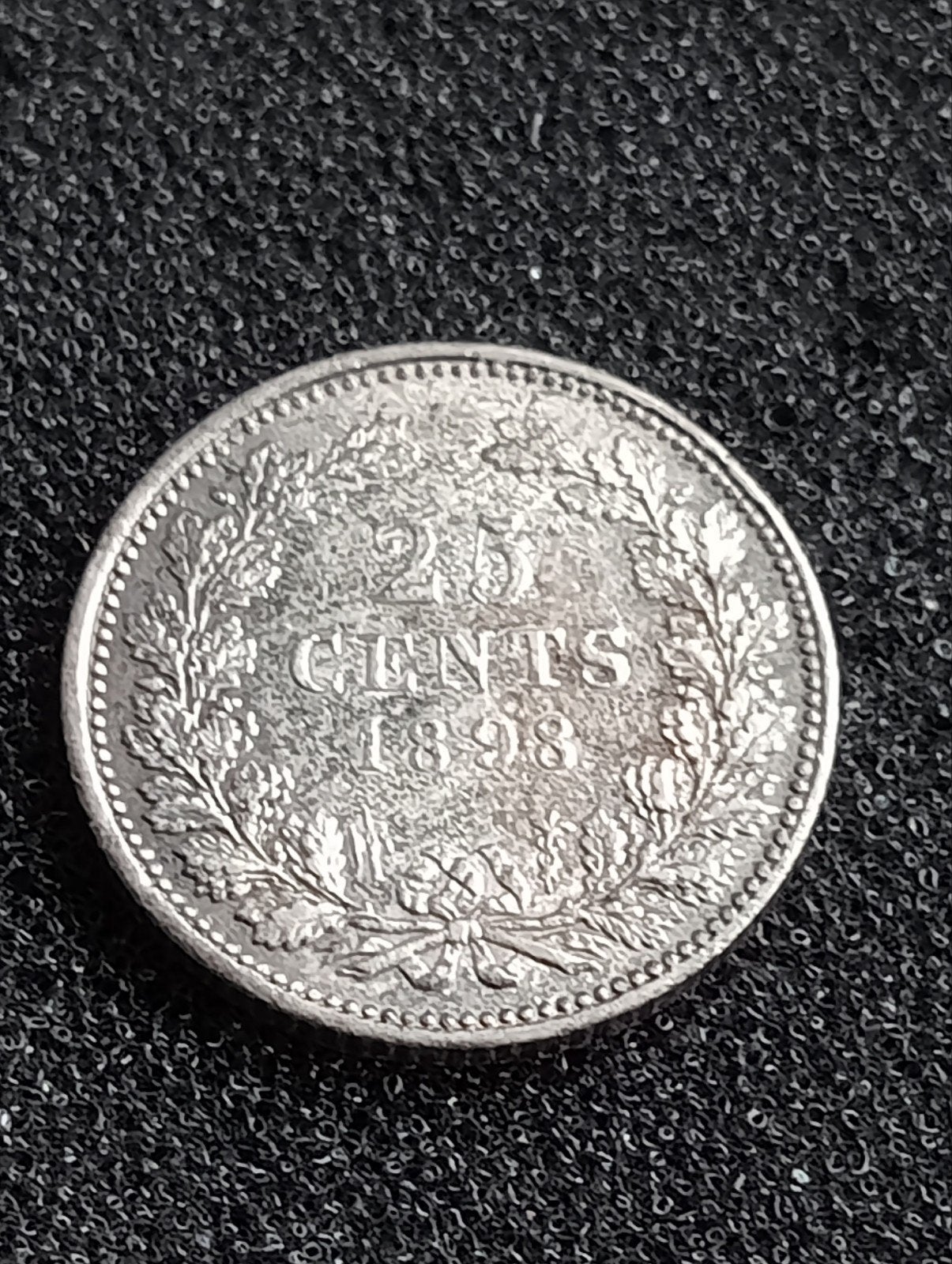 25 Cent 1898 Kwaliteit, Zilver, 25 cent, Ophalen of Verzenden, Koningin Wilhelmina