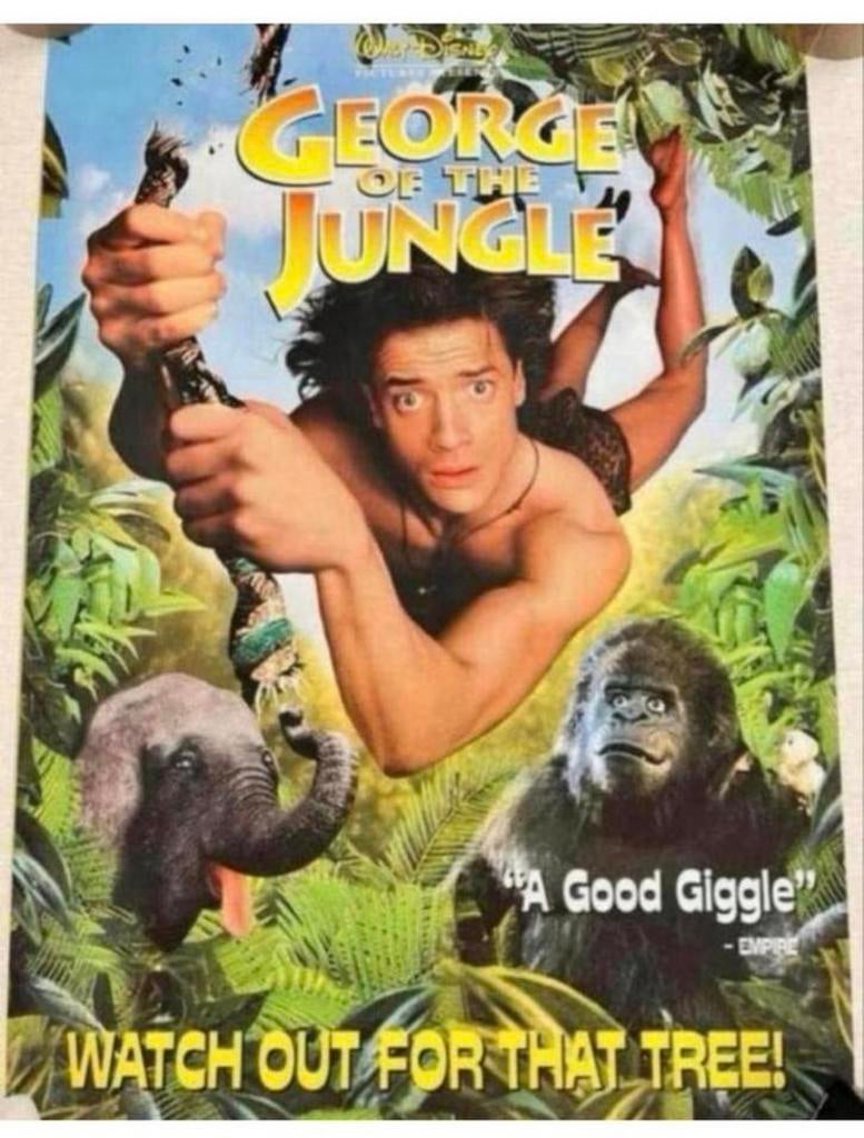 2x Filmposter XL film poster George Jungle & Over the hedge, Poster, Nieuw, Ophalen of Verzenden, H