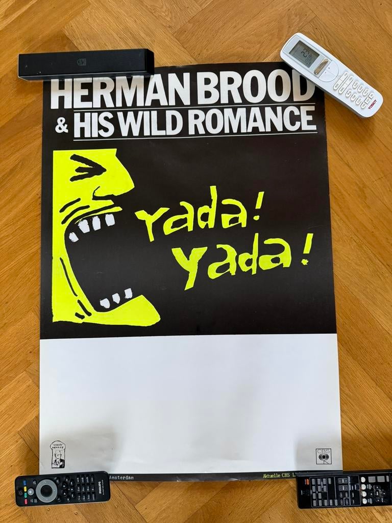 Herman Brood & His Wild Romance concertposter 1988 originel, Verzamelen, Muziek, Artiesten en Beroemdheden, Zo goed als nieuw