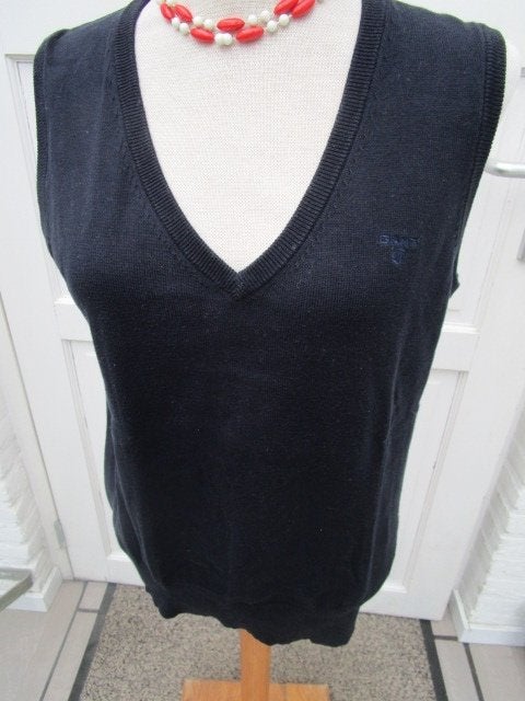 Donkerblauwe stretchy Gant top/spencer, maat L, Ophalen, Blauw, Maat 42/44 (L), Zo goed als nieuw